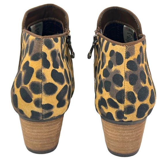Blondo Villa Waterproof Ankle Bootie Cheetah Animal Print Suede Leather Size 10 - Picture 6 of 10